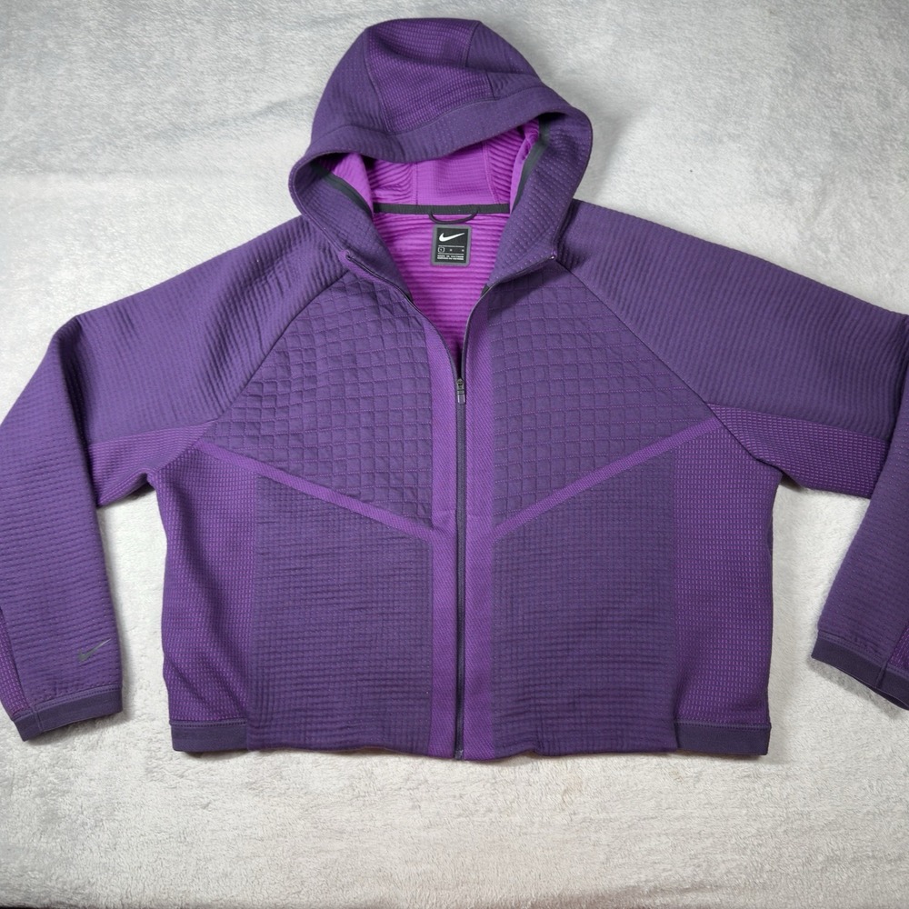 Nike City Ready Fleece Full-Zip Hoodie CI9432-525 Purple Women's L Workout - Picture 3 of 10